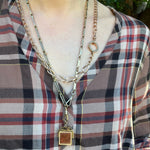 Onyx and Jasper Set Spinning Fob Locket