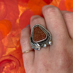 Glittering Goldstone Hand Made Ring