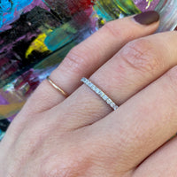 Lovely French Set Diamond and Platinum Band