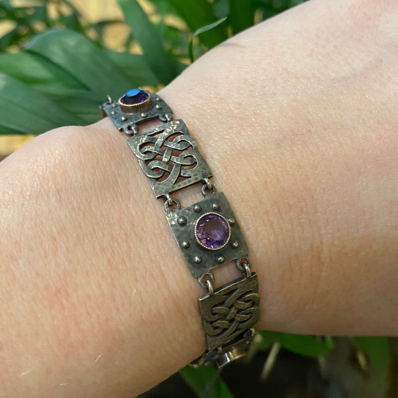 Murrle Bennett Arts and Crafts Silver Bracelet in the Celtic Style