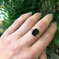 Lovely Antique Onyx Ring Intaglio of Mercury