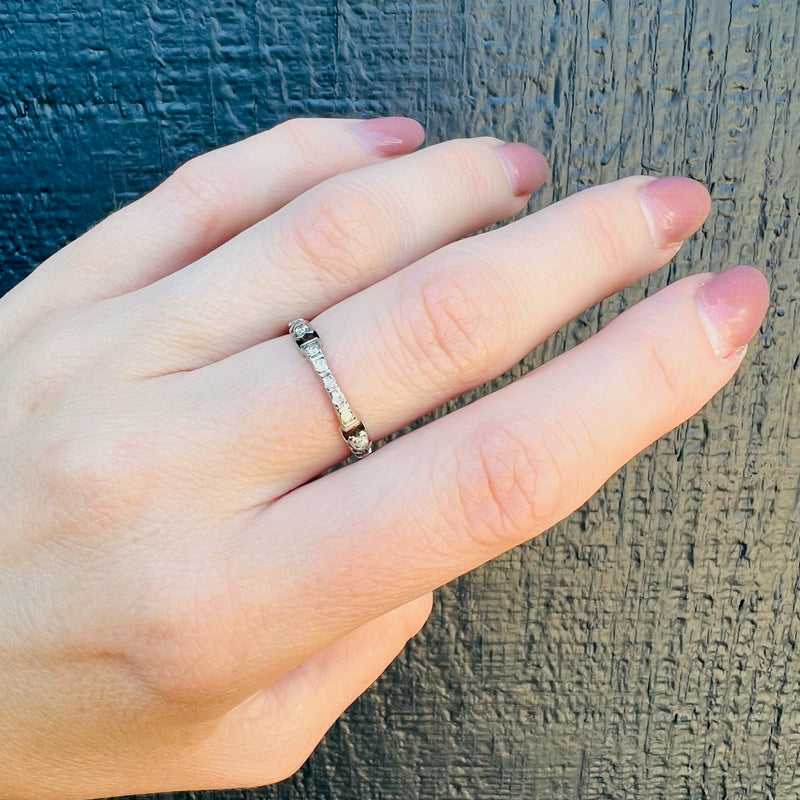 Diamond & White Gold Heart Shaped Buckle Band