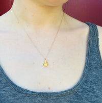 Luxe Solid Gold Nugget Necklace