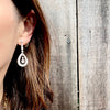 Glamorous Platinum and Diamond Ear Pendants