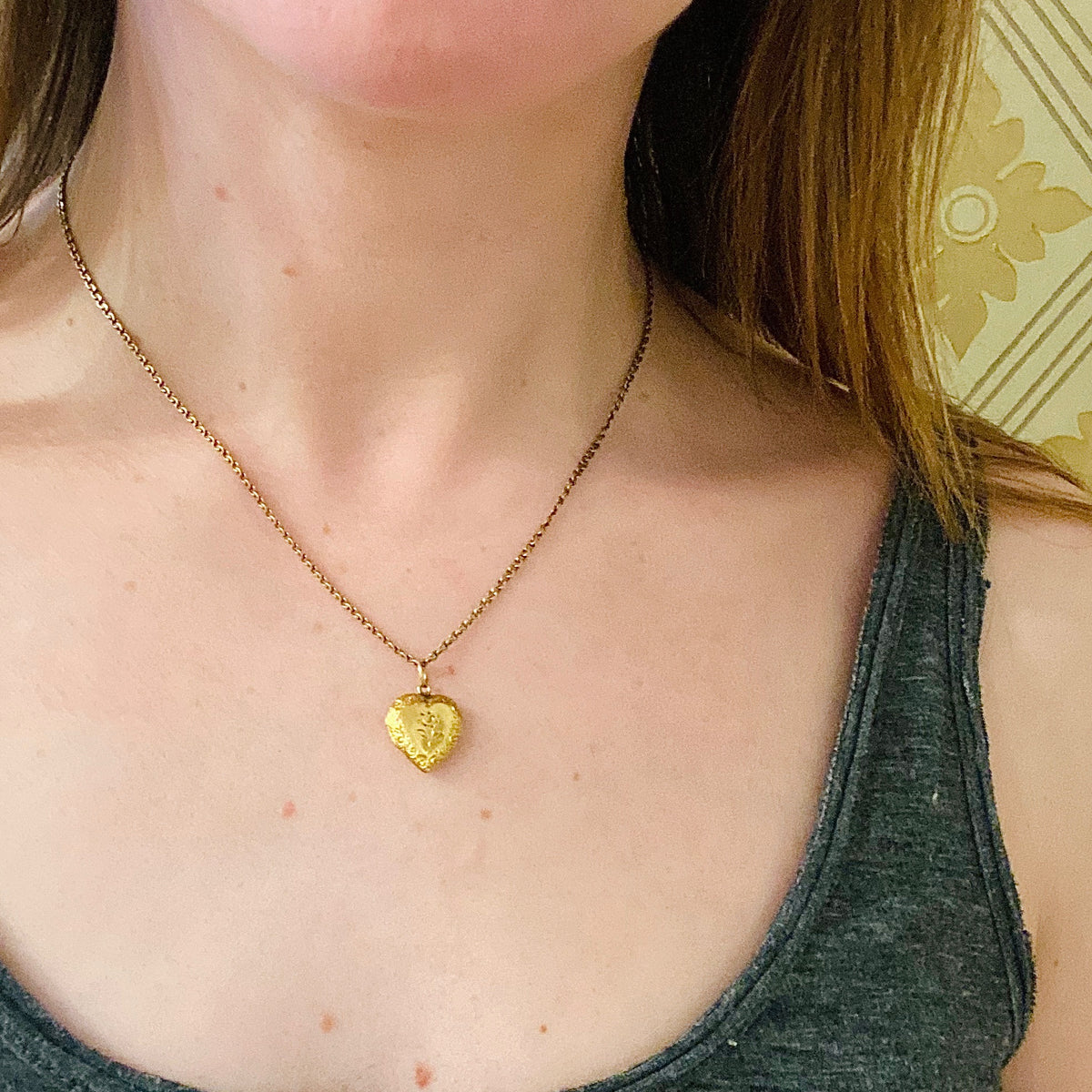 Early Victorian Witch's Heart 18k Locket