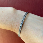 Edgy Twisted Plait Sterling Silver Bangle