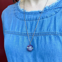 Bold Art Deco Amethyst Orb Necklace