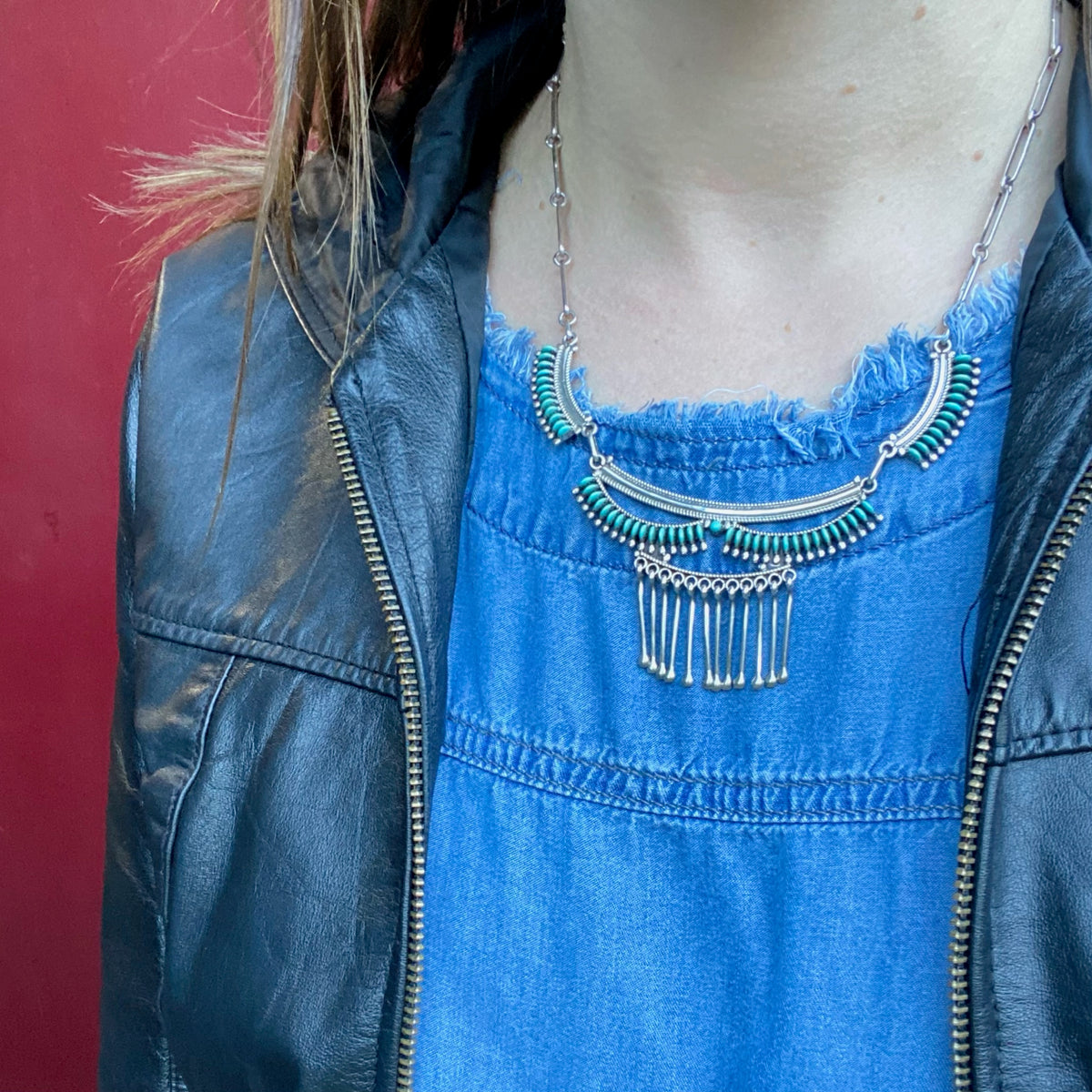 Octavius and Irma Zuni Petit Point Necklace