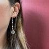 Art Deco Pressed Glass & Pearl Earrings by brunet