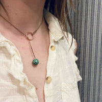 Lariat Necklace with Turquoise Orb by Ancient Influences