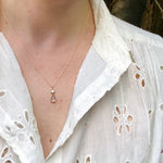 LUNA Moonstone and Diamond Pendant