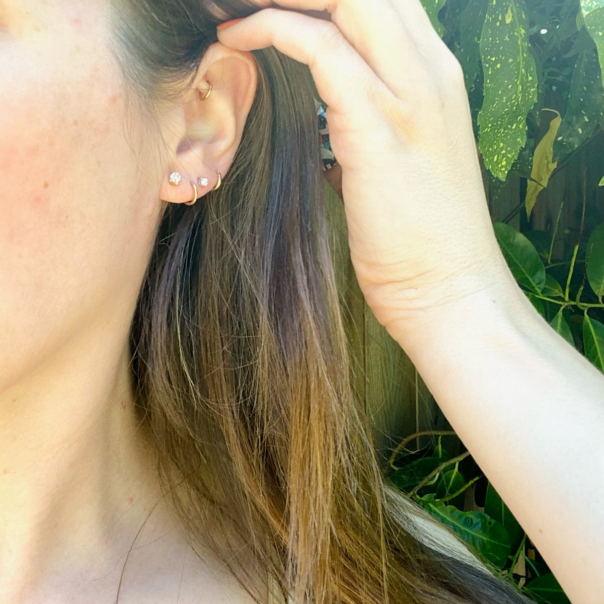 Lovely 0.30tcw Vintage Diamond Studs in Gold