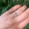 Vintage Sapphire and Diamond Halo Engagement Ring