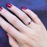 Hot Pink Ruby in Icy Cold Platinum Solitaire by 720