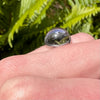 Crystal Ball in Deco Era Silver Ring