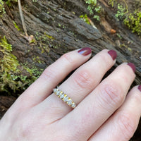 NOS Two Tone Gold & Diamond Wedding Band