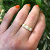 Vintage Opal and Diamond Ring in 18k