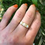 Vintage Opal and Diamond Ring in 18k
