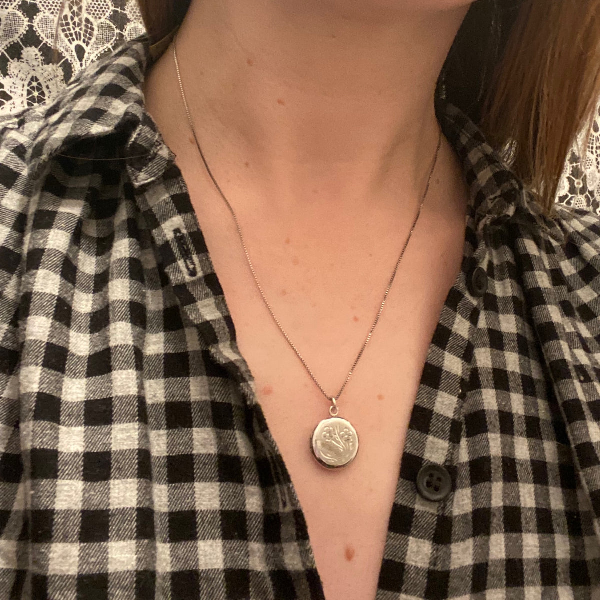 Vintage Engraved Sterling Locket