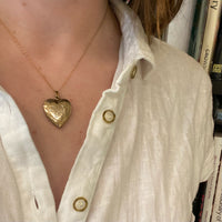 Hearts & Flowers Vintage Gold Filled Locket