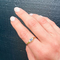 Lively Little Sapphire Ring in Platinum & 18ct