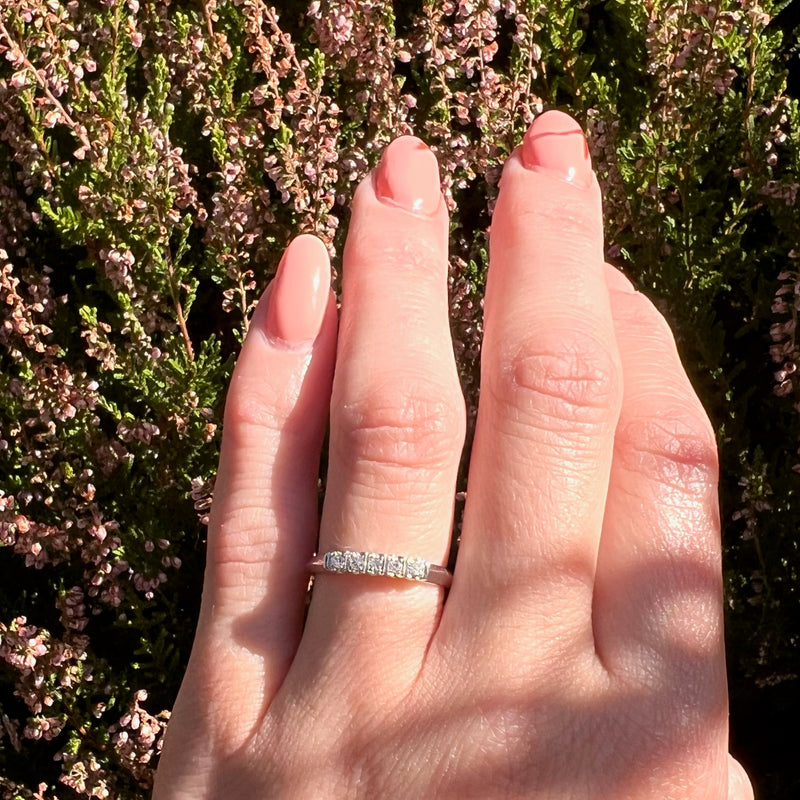 Vintage Platinum Diamond Band