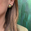 Green Turquoise & Silver Stud Earrings