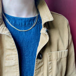 Liquid Triple Strand 18k Chain Necklace