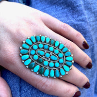 Incredible Huge Zuni Turquoise Ring