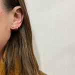 Old Mine Diamond Studs in Platinum