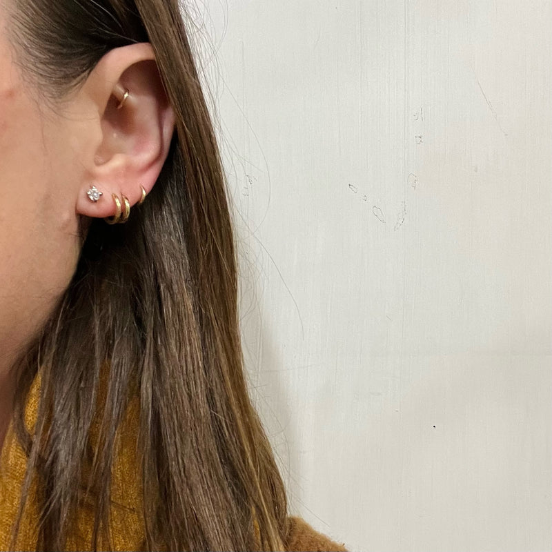 Old Mine Diamond Studs in Platinum