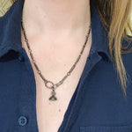Edgy Chain with Faceted Gunmetal Links