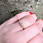 Dainty Edwardian Old Mine Cut Diamond Band