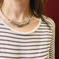 Sophisticated 1980s Sterling Silver Torc