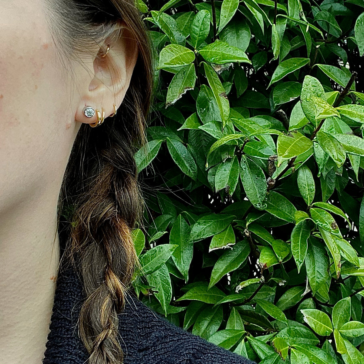 Platinum Bezel OEC Diamond Studs