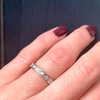 Classic Art Deco Eternity Band with Graceful Details