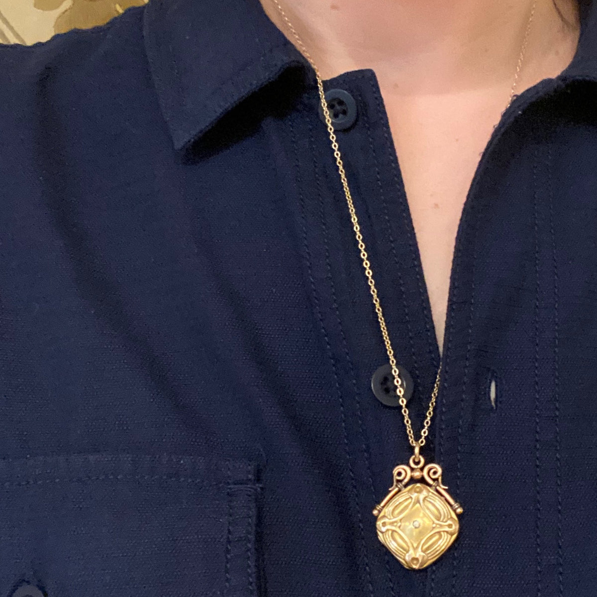 Art Nouveau W&H Co. Gold Filled Locket