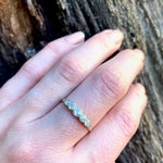 Marvelous Old Mine Cut Diamond Edwardian Wedding Band