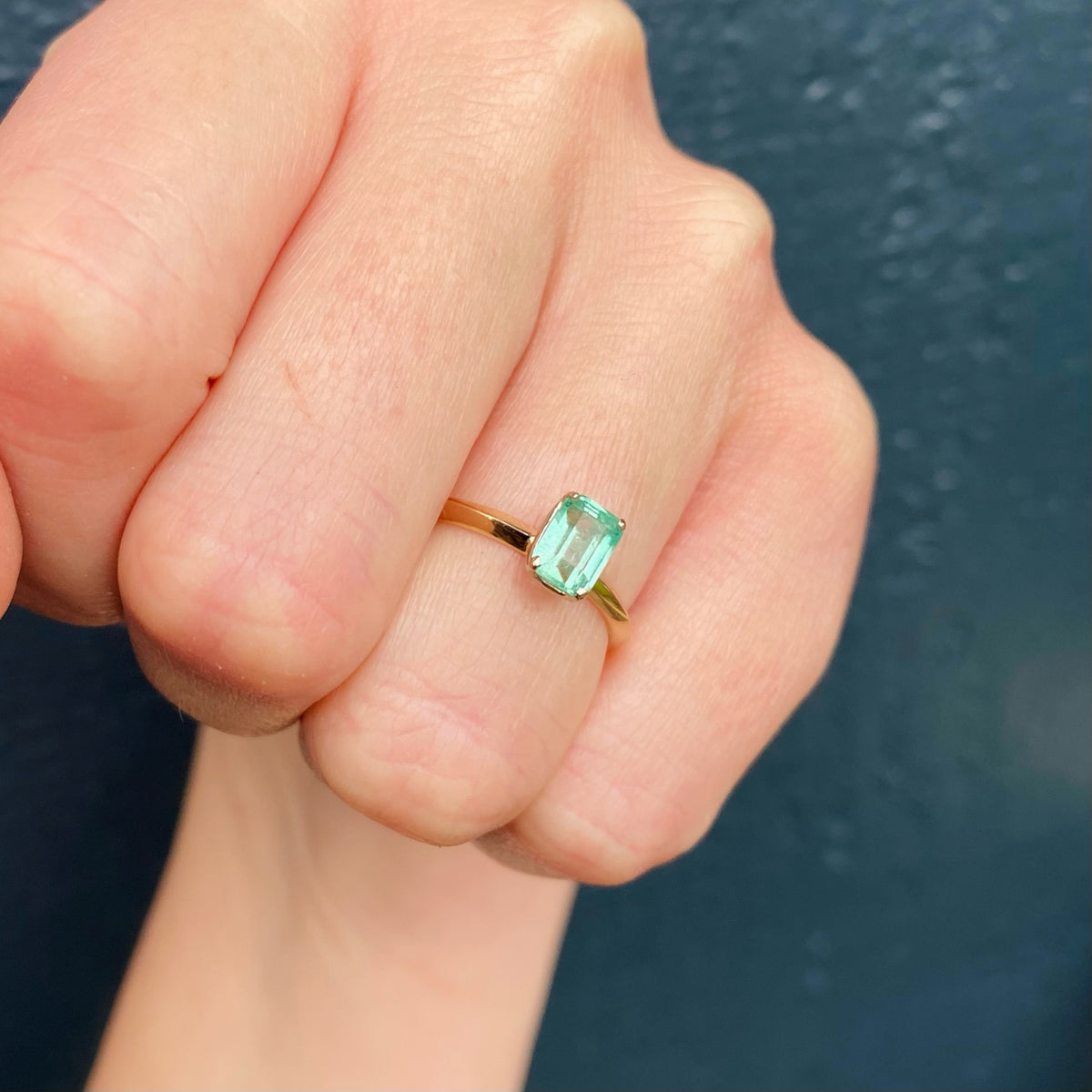 Emerald Cut Emerald Solitaire