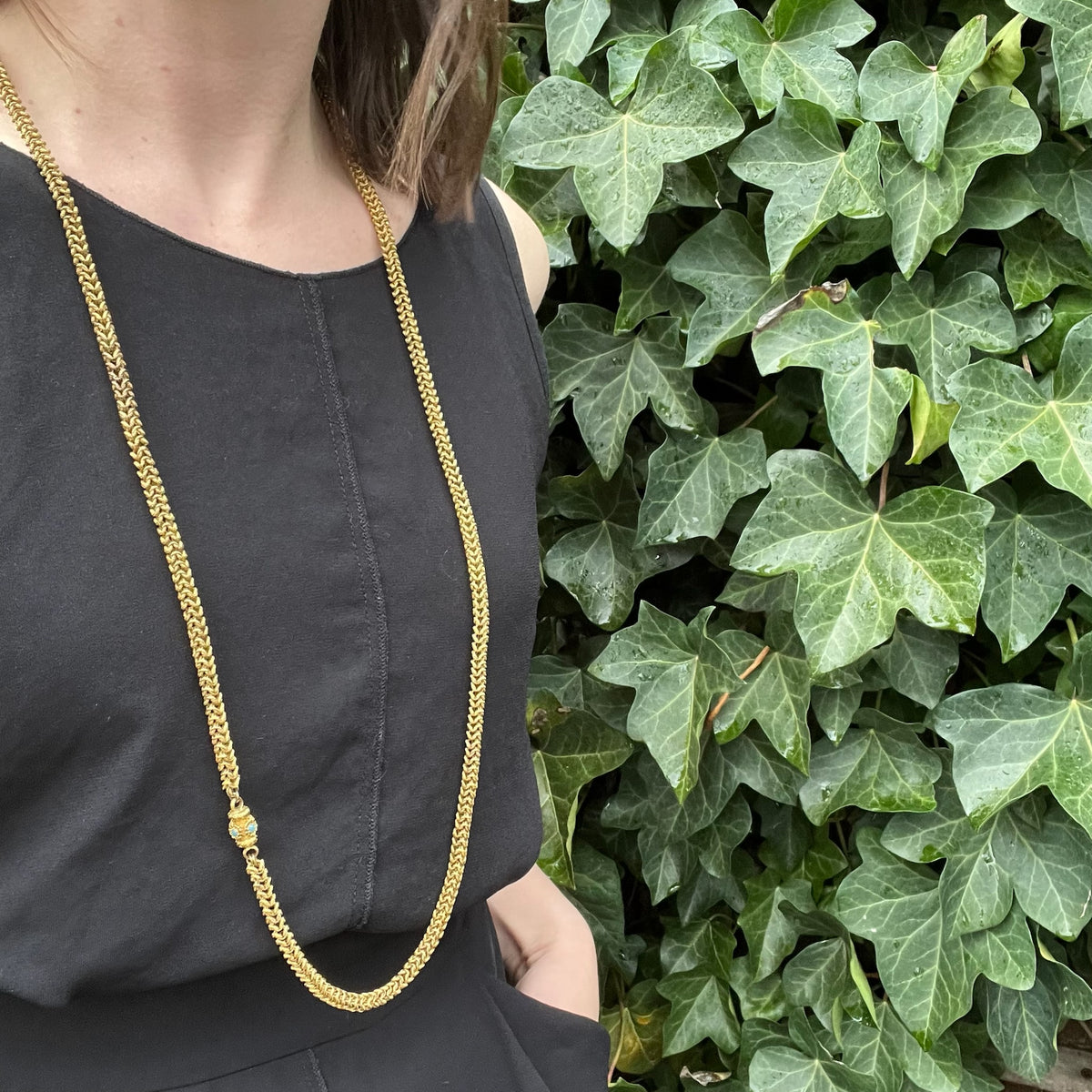 Wonderful Mid 19th Century Pinchbeck Mesh Chain