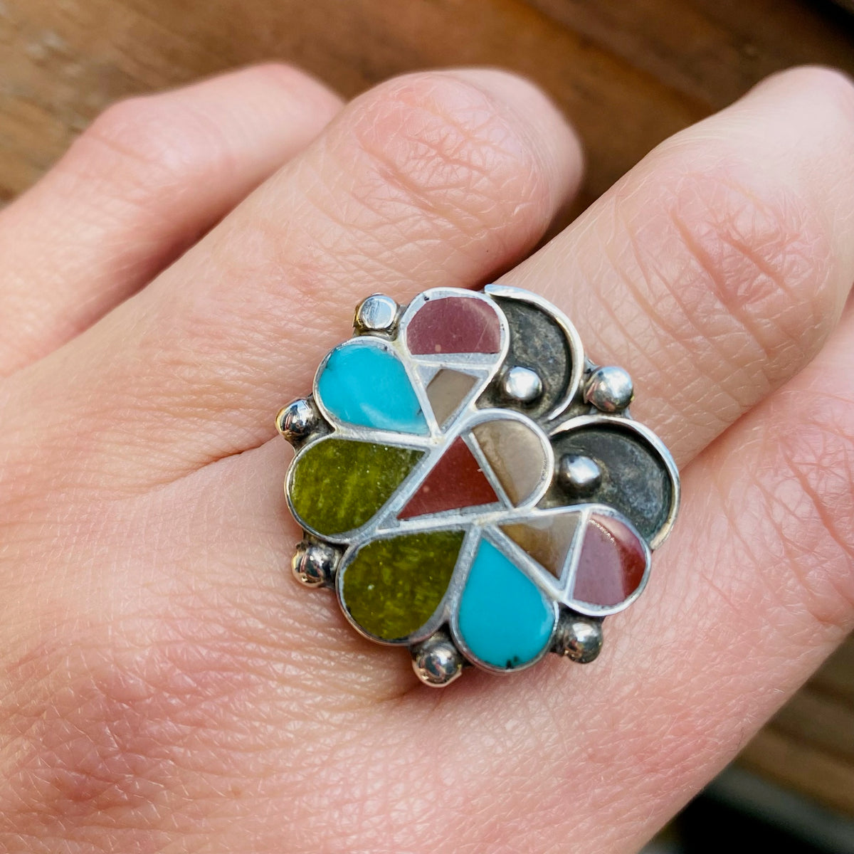 Bewitching Butterfly Stone Inlay Ring