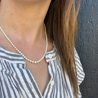 Radiant Strand of Pearls with Gold Clasp