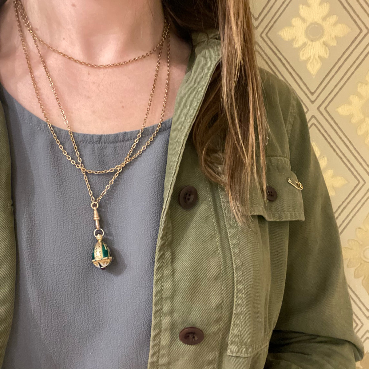 Gold Filled Guard Chain with Watch Hook