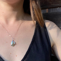 Vintage Sterling Silver Sailboat Pendant
