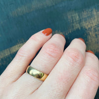 English Heavy 18k Gold Wedding Band