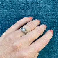Wreath of Flowers Filigree Engagement Ring