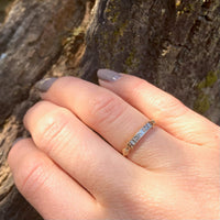 Delightfully Detailed Two-Tone Forget Me Not Band