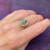 Ancient Coin in Gorgeous Silver & Gold Setting