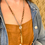 Dramatic Color & Texture Married Chain Necklace