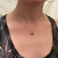 Tiny Love Knot Pendant With Pearl